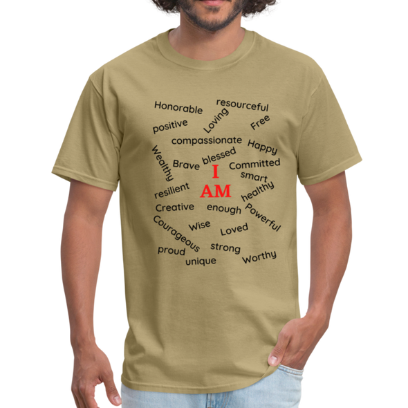 I AM ~ Mens Unisex Classic T-Shirt - khaki