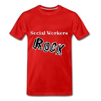 Social Workers Rock ~ Men's Premium T-Shirt - red