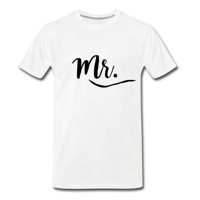 Mr. Black Lettering - Men's Premium T-Shirt - white