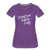 Positive Vibes Only ~ (wht) Women’s Premium T-Shirt - purple