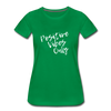Positive Vibes Only ~ (wht) Women’s Premium T-Shirt - kelly green