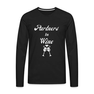 Partners in Wine ~ Men's Premium Long Sleeve T-Shirt - black