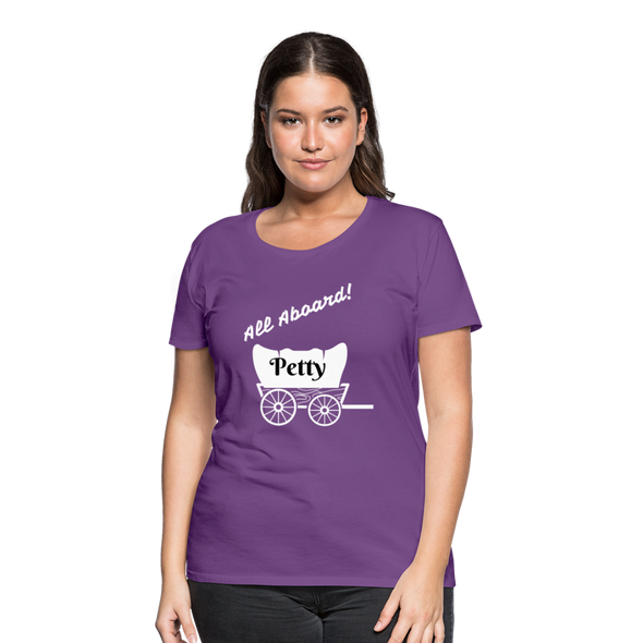 Petty Wagon (wht) Women’s Premium T-Shirt - purple