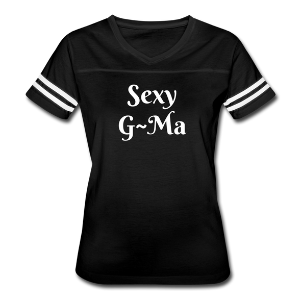 Sexy G~ Ma Women’s Vintage Sport T-Shirt - black/white
