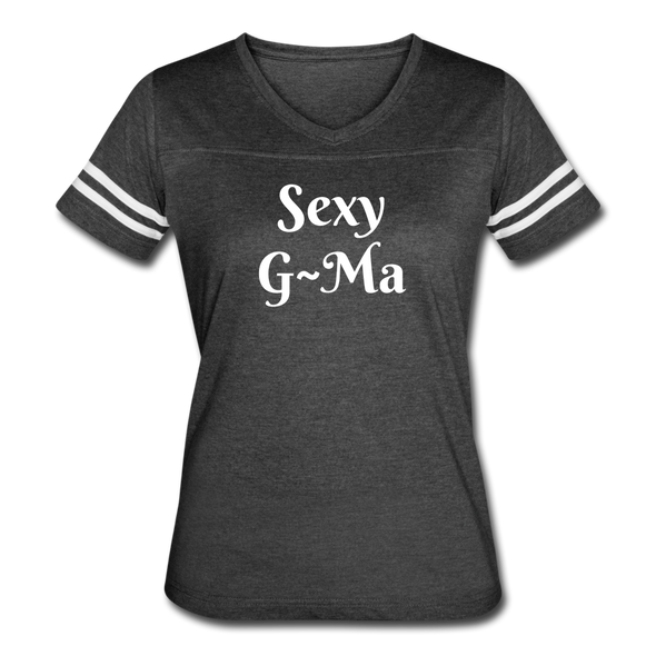 Sexy G~ Ma Women’s Vintage Sport T-Shirt - vintage smoke/white