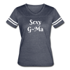 Sexy G~ Ma Women’s Vintage Sport T-Shirt - vintage navy/white