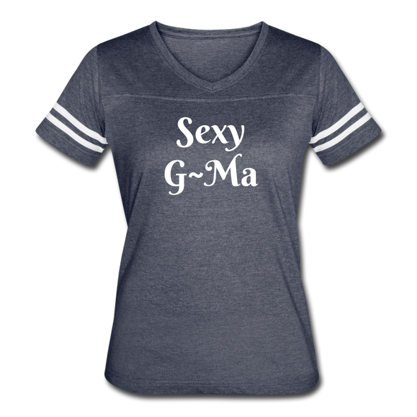 Sexy G~ Ma Women’s Vintage Sport T-Shirt - vintage navy/white