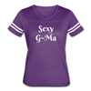 Sexy G~ Ma Women’s Vintage Sport T-Shirt - vintage purple/white