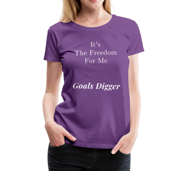 It's The Freedome for Me ~ Women’s Premium T-Shirt - purple