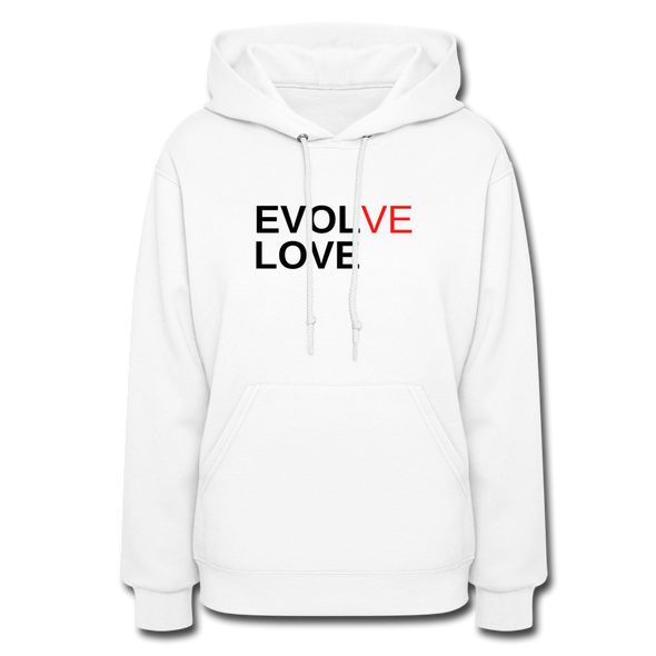 Evolve/ LoveWomen's Hoodie - white
