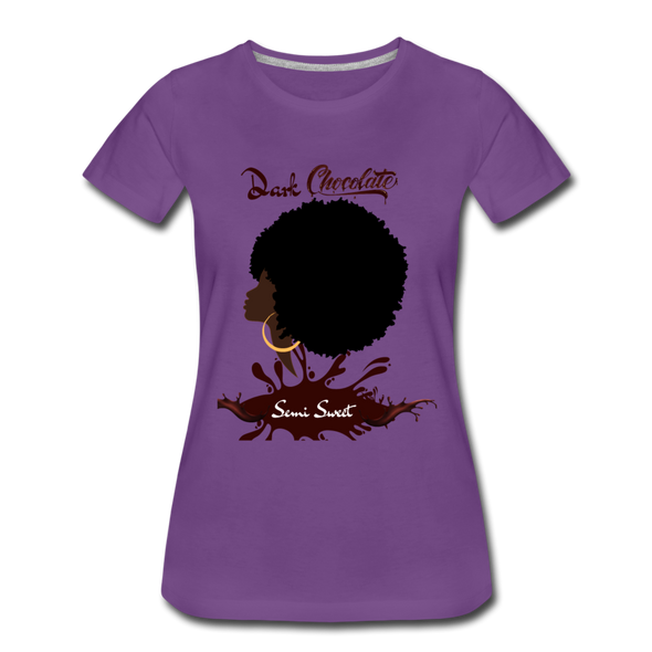 Dark Chocolate ~ Women’s Premium T-Shirt - purple