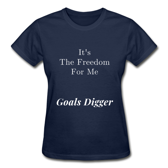 Goals Digger ~ Gildan Ultra Cotton Ladies T-Shirt - navy