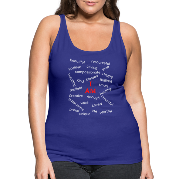 I AM! ~ Women’s Premium Tank Top - royal blue