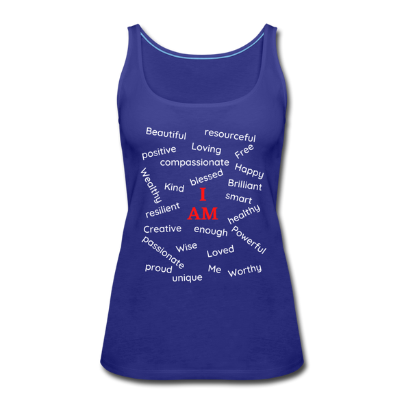 I AM! ~ Women’s Premium Tank Top - royal blue