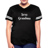 Sexy Grandma ~ Women's Tri-Blend V-Neck T-Shirt - black/white