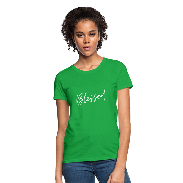 Blessed ~ Women's T-Shirt - bright green