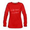 A little stressed, A lot blessed ~ Women's Premium Slim Fit Long Sleeve T-Shirt - red