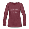 A little stressed, A lot blessed ~ Women's Premium Slim Fit Long Sleeve T-Shirt - heather burgundy