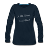 A little stressed, A lot blessed ~ Women's Premium Slim Fit Long Sleeve T-Shirt - deep navy