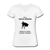 I'm a Social Worker. What's Your Super Power? ~ Women's V-Neck T-Shirt - white
