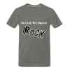 Social Workers Rock ~ Men's Premium T-Shirt - asphalt gray