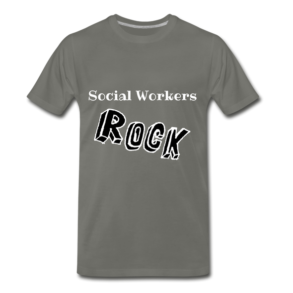 Social Workers Rock ~ Men's Premium T-Shirt - asphalt gray