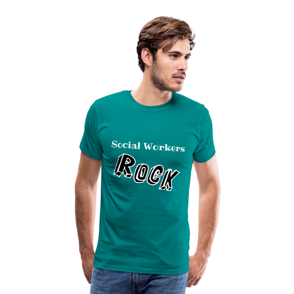 Social Workers Rock ~ Men's Premium T-Shirt - teal
