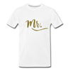 Mr. Gold lettering - Men's Premium T-Shirt - white