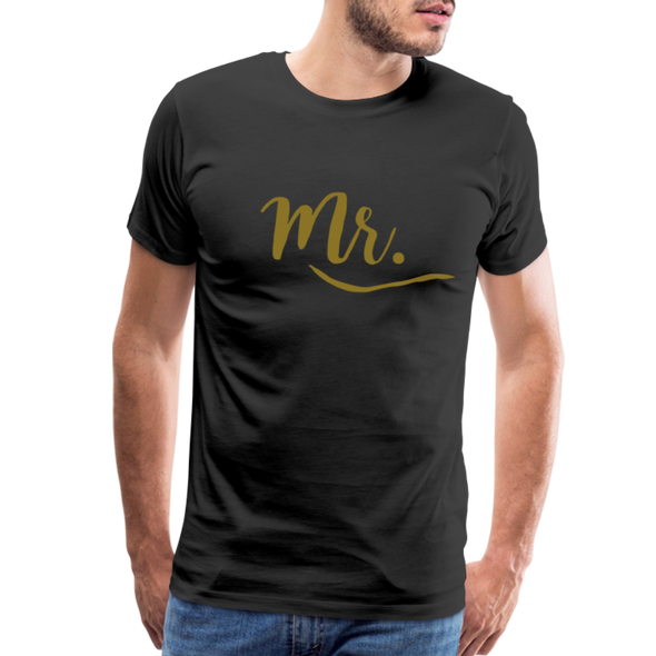 Mr. Gold lettering - Men's Premium T-Shirt - black