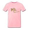 Mr. Gold lettering - Men's Premium T-Shirt - pink