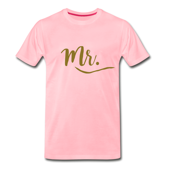 Mr. Gold lettering - Men's Premium T-Shirt - pink