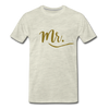 Mr. Gold lettering - Men's Premium T-Shirt - heather oatmeal