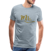 Mr. Gold lettering - Men's Premium T-Shirt - heather ice blue