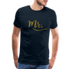 Mr. Gold lettering - Men's Premium T-Shirt - deep navy