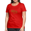 Mrs. ~ Gold lettering Women’s Premium T-Shirt - red