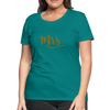 Mrs. ~ Gold lettering Women’s Premium T-Shirt - teal