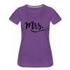 Mrs. ~ Black Lettering -Women’s Premium T-Shirt - purple