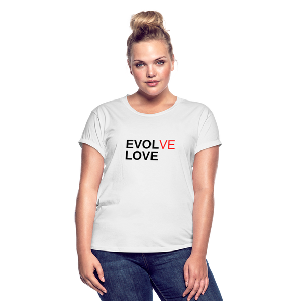 Evolve/Love ~ Women's Relaxed Fit T-Shirt - white