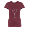 Wine? Yes, Please ~ Women’s Premium T-Shirt - heather burgundy