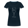 Wine? Yes, Please ~ Women’s Premium T-Shirt - deep navy